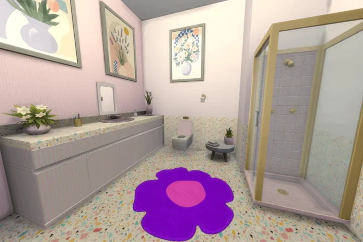Confetti x bubblegum bathroom purple
