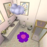 Confetti x bubblegum bathroom purple
