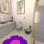 Confetti x bubblegum bathroom purple