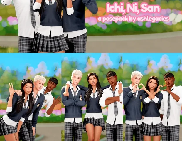 Ichi, Ni, San Posepack by Ashlegacies