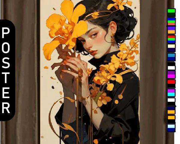 🖼️ [ESI] Golden Orchid Muse (Poster)