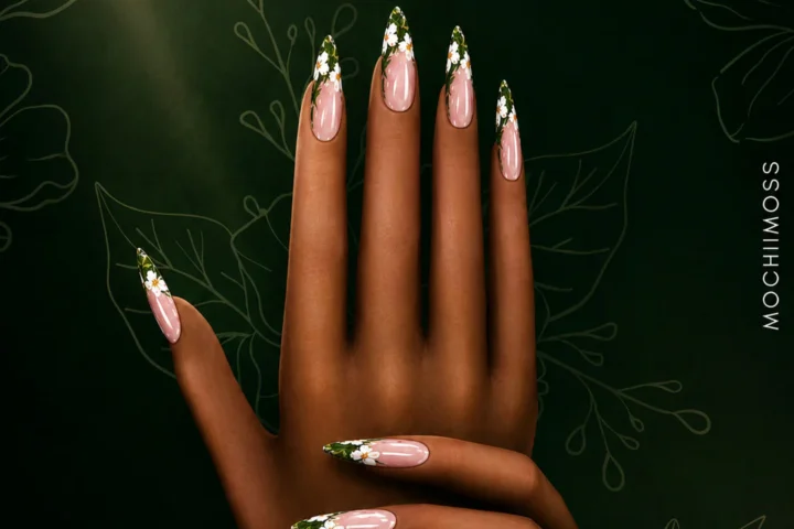 Botanical Almond Nails Nails CC set (sims 4) By mochiimoss