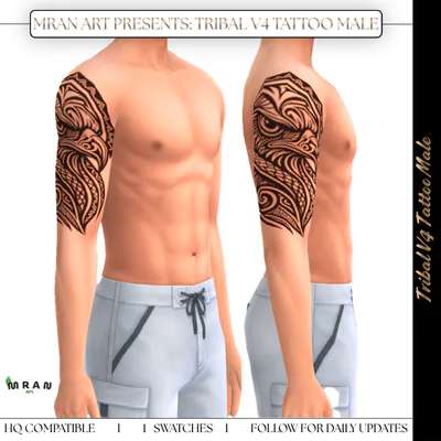 Tribal V4 Tattoo Male