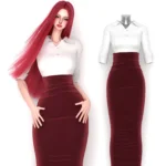[finistudio]Shirt high-waisted long skirt set