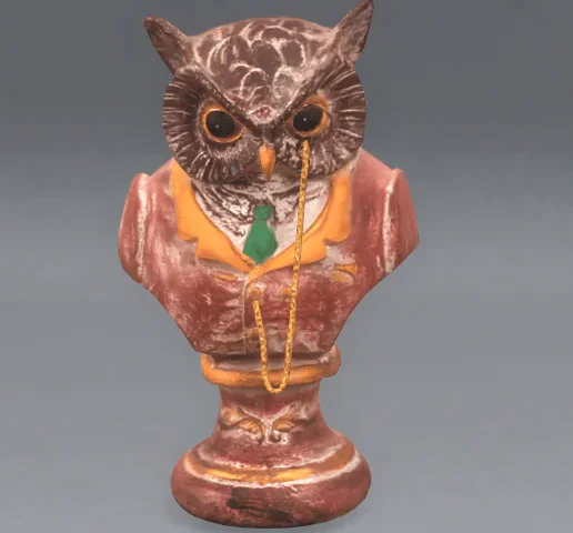 steampunk owl bust
