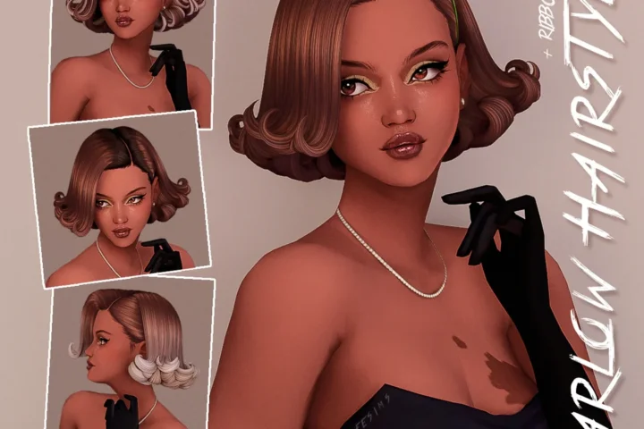 Женская прическа - HARLOW HAIRSTYLE - and diadem acc