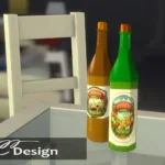 A bottle of apple juice or wine