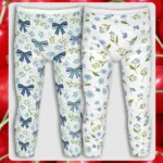 Toddler Floral Blue Summer Leggings
