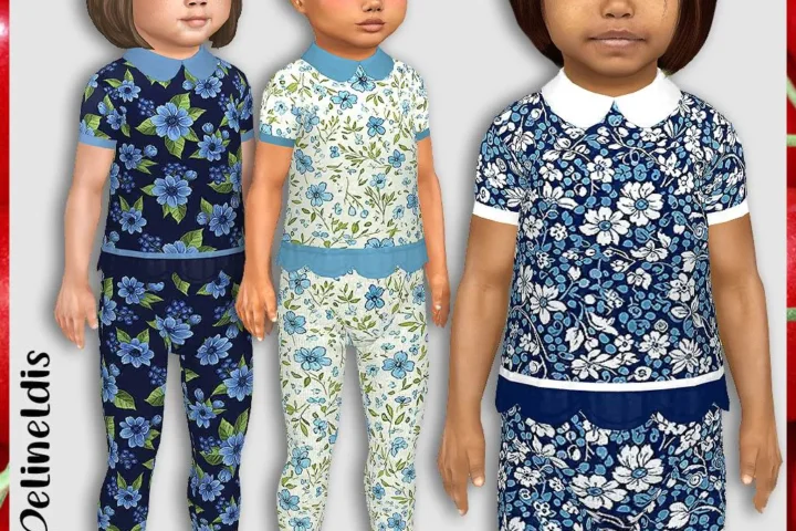 Toddler Preppy Blue Summer Blouse