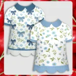 Toddler Preppy Blue Summer Blouse
