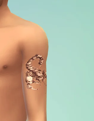 Scorpion Spirit Male arm tattoo Base Game