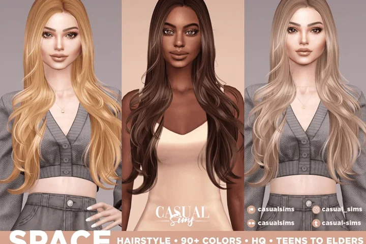 CasualSims - Space Hairstyle (No Bangs)