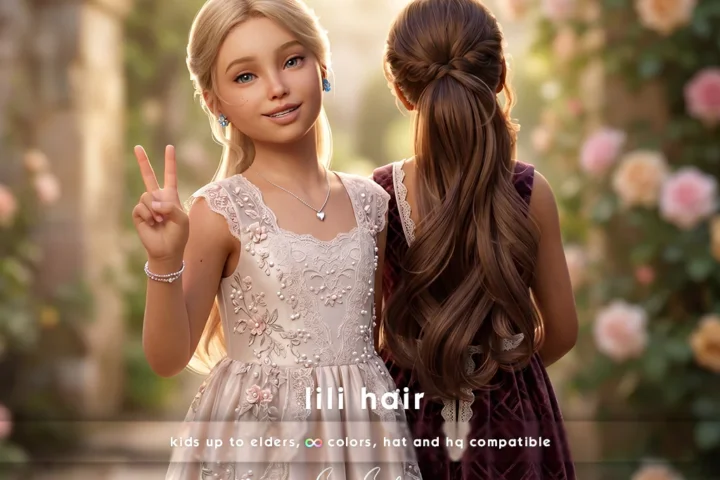 Прическа - Lili Hairstyle - Super Long - KIDS (No Bangs)