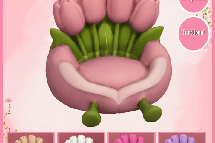 Tulip Armchair – Functional Maximalist Chair | Kawaii, Cute & Colorful | 10 Swatches