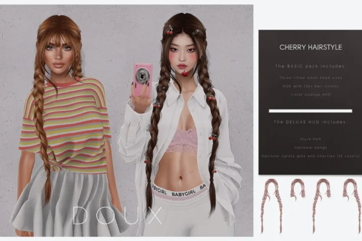 Женская прическа - Cherry Hairstyle (V1, V2)