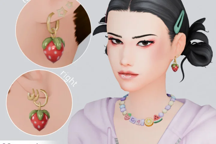 Пирсинг сет "Strawberry Drop Earrings"