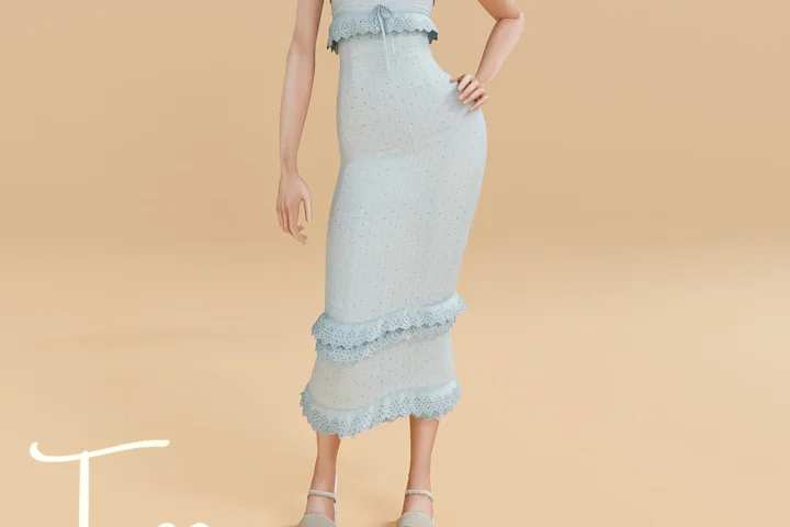 Платье - Tessa Eyelet Midi Dress