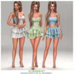 Layla - Strapless sweetheart mini dress (meadow set)