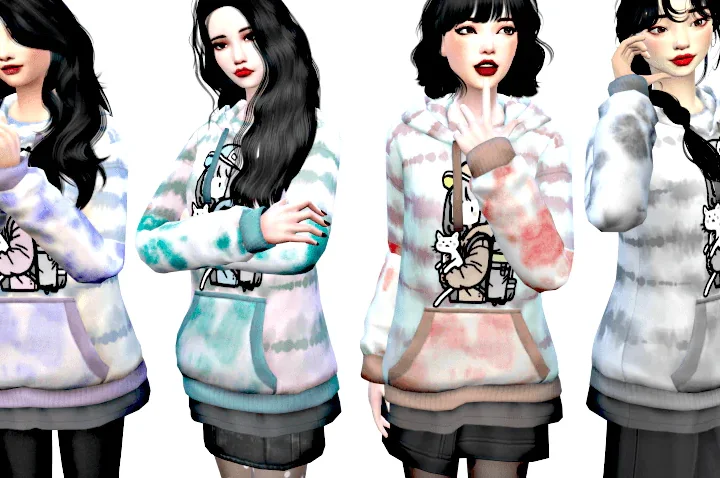 Maki Hoodie - 8 Tie-Dye Switches