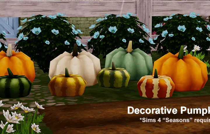 Decorative Pumpkins set of 2 - [Seasons Required]