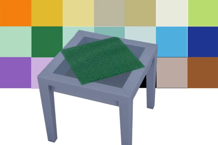 A square tablecloth.