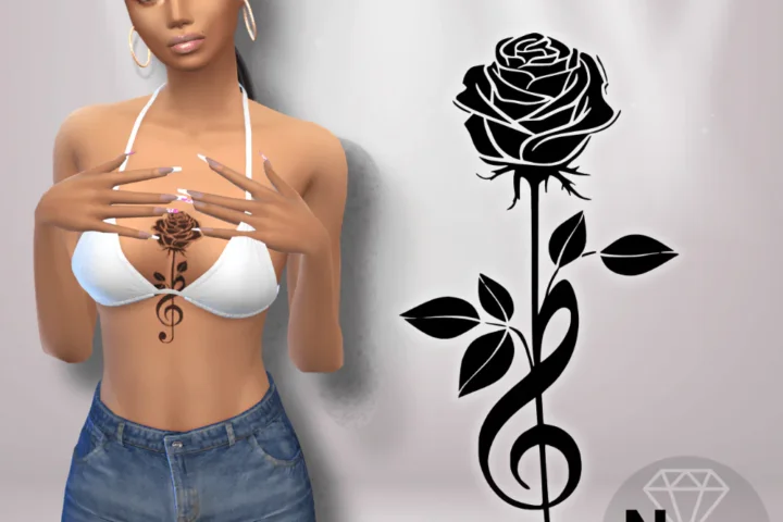Ciao Amore chest tattoo