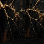 Kintsugi Marble Walls - Black and Gold