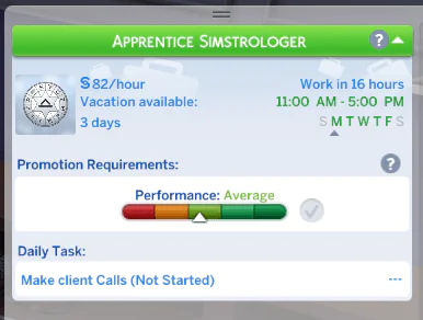Plum Antics' Simstrologist Career