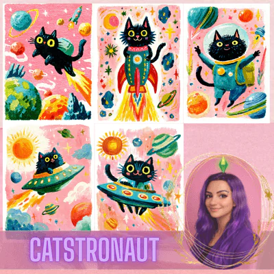 Catstronaut Wall Art