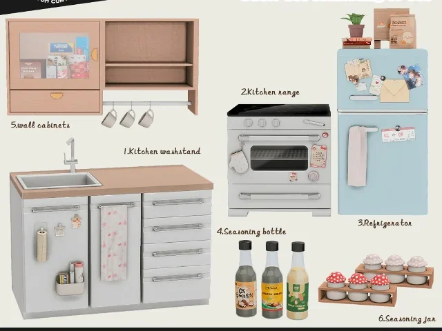 Panlili - Cream Story Kitchen Set