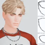 Barbed Wire Necklace Set for Male