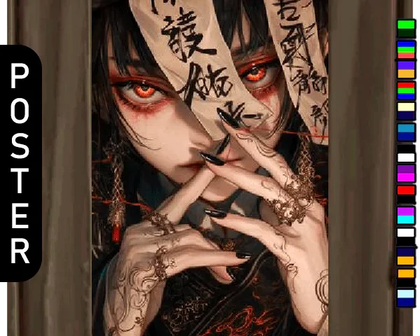 🖼️ [ESI] Crimson Calligraphy (Poster)