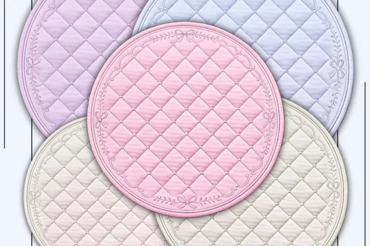Quilted Charm – Plush Round Rug Collection