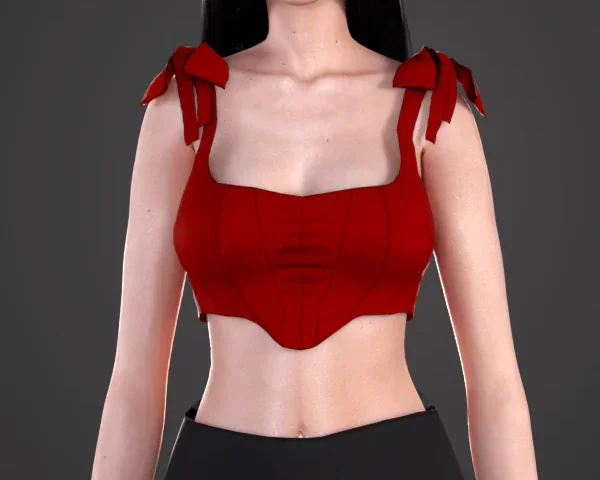 Crop Top Corset With Bows