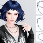 Barbed Wire Necklace Set for Female