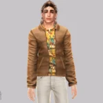 Adult - Casual jacket top with argyle shirt layering