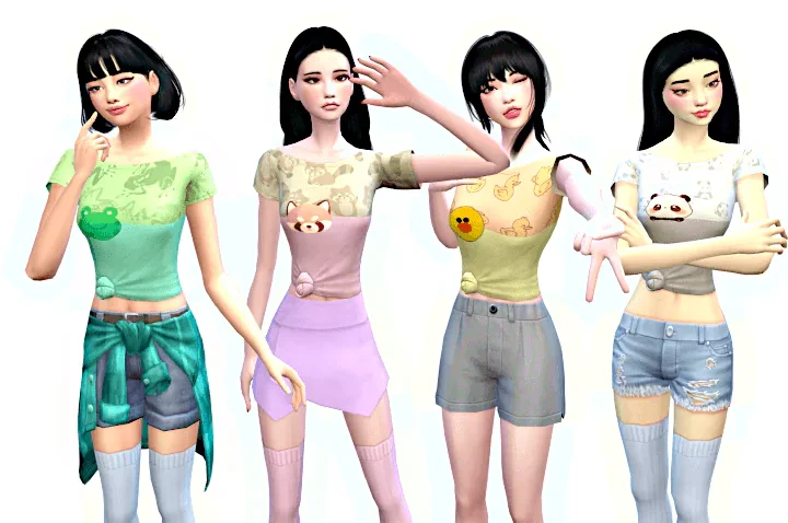 Kira T-shirt - 7 cute animal-inspired swatches