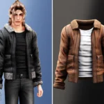 Adult - Shearling collar jacket with rugged layered styling