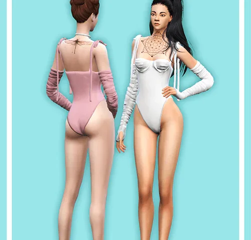 Vintage pleated swimsuit