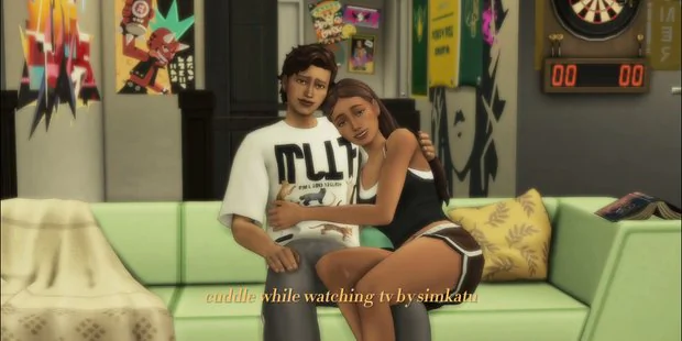 cuddle while watching tv