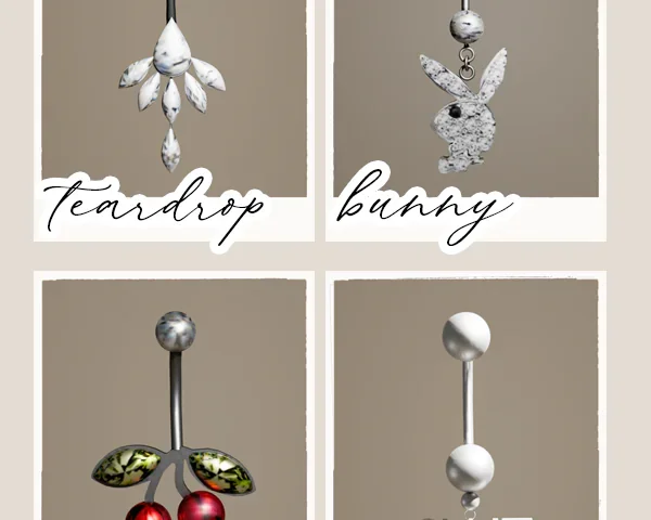 Украшения для пирсинга пупка "belly bar collection"