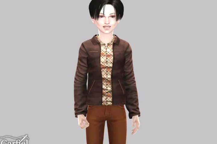 Child - Smart casual jacket with patterned shirt layering