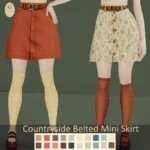 Countryside Belted Mini Skirt