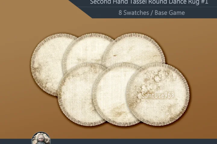 Second-hand Tassel Round Dance Rug #1 Samtuse963