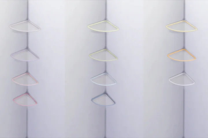 Dopamine triangle transparent shelf