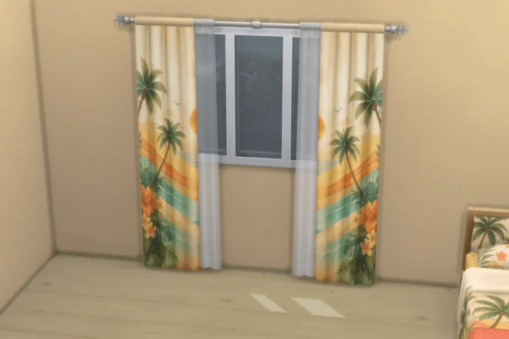 Sun-Kissed Paradise Curtains Base Game