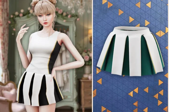 Courtline pleated skort