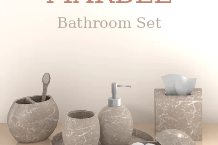 Kaziecc ~ Marble Bathroom Set