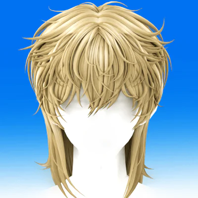 【SUSHI77】S322 Cool High Level Shattered Hair Youth Wolf Tail