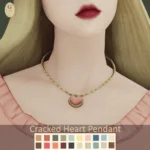 Cracked Heart Pendant